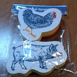 Animal Shaped Sponges - Chicken and Pig/ BUNDLE ONLY 2 OR MORE ITEMS